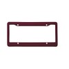 Solid Maroon Plastic License Plate Frame