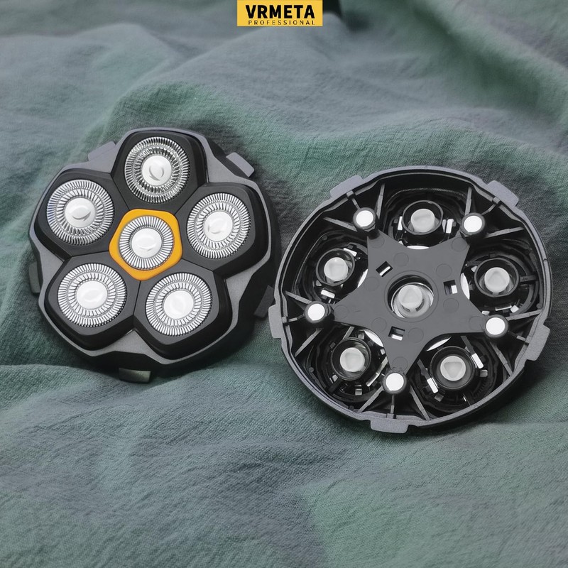 6 Blade Magnetic Replacement Shaving Heads for Bald Men Compatible