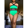 Hilor Women's One Piece Swimwear Front Crossover Swimsuits Hollow Bathing