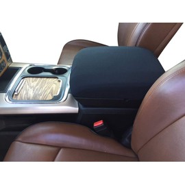 Auto Console Covers- Premium Center Console Cover Fits Ram 1500, 2500, 3500 2012-2018 (5 Passenger Truck) Neoprene Armrest Protector Soft Waterproof Fabric Interior Protection (Black)