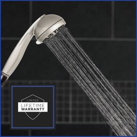 Waterpik High Pressure Hand Held Shower Head With Hose, PowerPulse Massage 6-Mode, Brushed Nickel XAS-649E