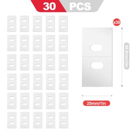 60 Pack Clear Vertical Blind Repair Tabs, No Tool Peel and Stick Adhesive Clips, Replacement Kit for Window Blinds