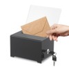XPJBKC Lockable Acrylic Donation Box with Key, 16 x 12