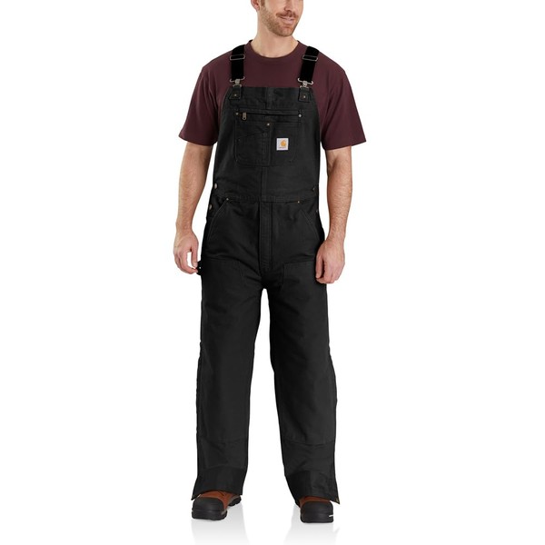 Carhartt Mens Loose Fit Washed Duck Insulated Bib Overall (Big