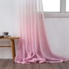 MIULEE Set of 2 Transparent Curtains, Colour Gradient, Voile Sheer