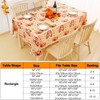 Smiry Fall Rectangle Table Cloth, Waterproof Vinyl Tablecloth with Flannel