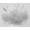 Butterfly Black Feather Wedding Ascot Fascinator on Comb Hat Hair