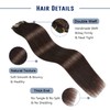 Sunya Clip in Hair Extensions Real Human Hair Darkest Brown