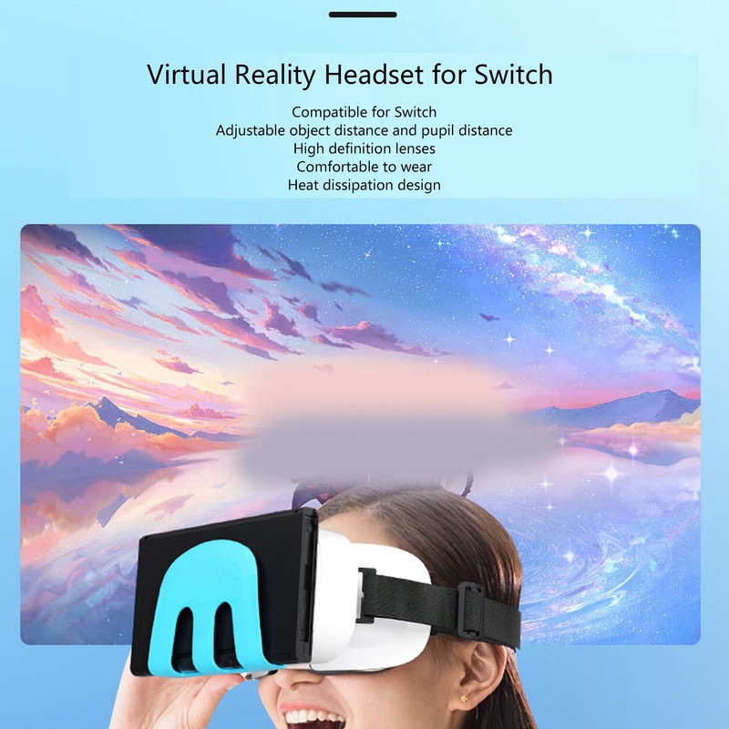 VR Headset 3D VR Virtual Reality Glasses for Switch Adjustable