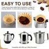 100 Pcs Coffee Filters Pre-punched for Percolator, Brown, 30 Cup