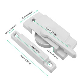 FUNSUEI 14 Pack Cam Action Sash Locks, Window Sash Locks and Keeper, Sliding Window Sash Lock Diecast Latch Lock, 2.1 Inch Lock Hole Center, with Screws for Single and Double Hung Vinyl Windows