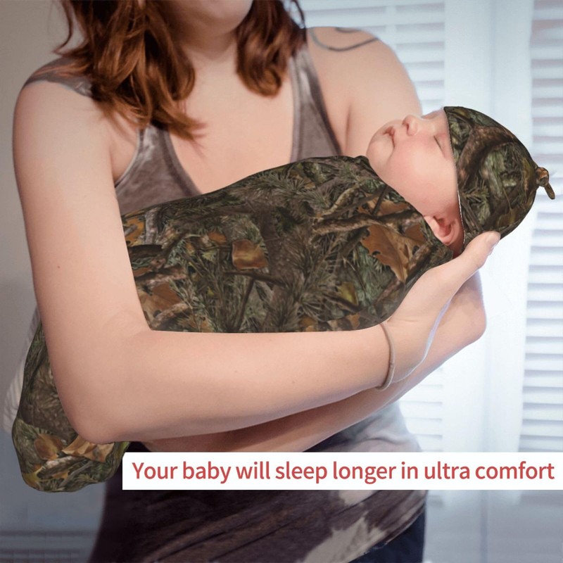Camo Swaddle Blanket Soft Sleeping Bag, Swaddling Sacks for Newborn
