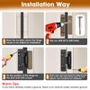 Lipshome 4.5" Hidden Door Hinge/Concealed Hinges,Invisible Hinges,Invisible Door Silent Door