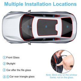 EEEKit 5M/16FT Auto Seal Weather Stripping: Rubber Sealing Strip Trim Cover