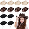 Hercicy 12 Pcs Kids Cowboy Hat Cowgirl Western Hat for
