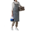 Pincy Denim Apron Cross Back, Unisex Adjustable Bib Apron with