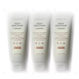 S Nature [셀러허브][영양친구] 에스네이처 아쿠아 라이스 약산성 클렌징폼 160ml 3개 (S39095259) SellerHebrew Nutrition Friend S Nature Aqua Rice Weak Acidic Cleansing Foam 160ml 3 pieces [Three]