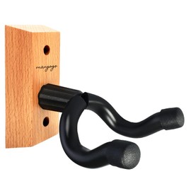 Guitar Wall Mount 1 Pack - Black Walnut Wood Guitar Hanger, U-Shaped Holder Hook for Acoustic, Electric Guitar, Banjo, Bass - Ideal for Men and Boys