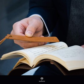 [aso] ZE-V163 Choose Initial Genuine Leather Bookmark, Made in Japan, Leather Bookmarker, ZE-V163 (Camel S)