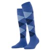 Burlington Marylebone Knee Socks Opaque Warming Effect Virgin Wool, Blue