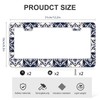 Mexican Tiles Print Boho License Plate Frame Stainless Steel Metal