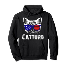 Catturd Lustiger Katzenliebhaber Patriotische Katze Mama Katze Papa Haustierbesitzer Pullover Hoodie