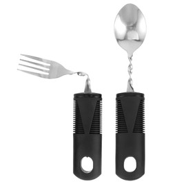 Cutlery for Parkinson Seniors Disabled Aid Handle for Disabled People for Elderly People Arthritis Parkinson's Disabled Aid Set with Spoon Fork