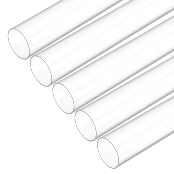 Rebower Plastic Pipe Rigid Polycarbonate Round Tube Clear, [for Lighting,
