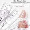 4Pcs Nail Measurement Ruler Fake Nails Measuring Ruler Nail Measure