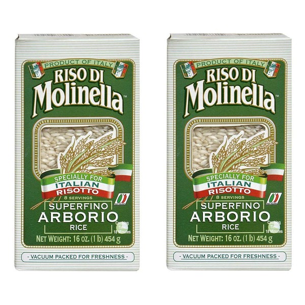 Molinella Rice Arborio, 16 oz (Two Pack)