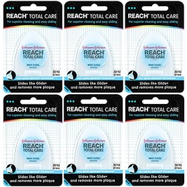 Reach UltraClean - Dispensador de hilo dental (cuidado total) de menta, 30 yardas (paquete de 6)
