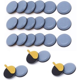 XINYUICEAN Deslizadores de Silla, 24 Pequeños Deslizadores de Muebles para Alfombra, Muebles Redondos de Teflón, Deslizadores Adhesivos para Sillas de Moqueta, Deslizadores de Muebles Pequeños (25mm)