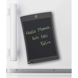 Wedo 66908501 LCD Schreib und Maltafel, mit Stift, Magnetstreifen, elektronische Löschung, 14,3 x 0,4 x 21,9 cm, schwarz