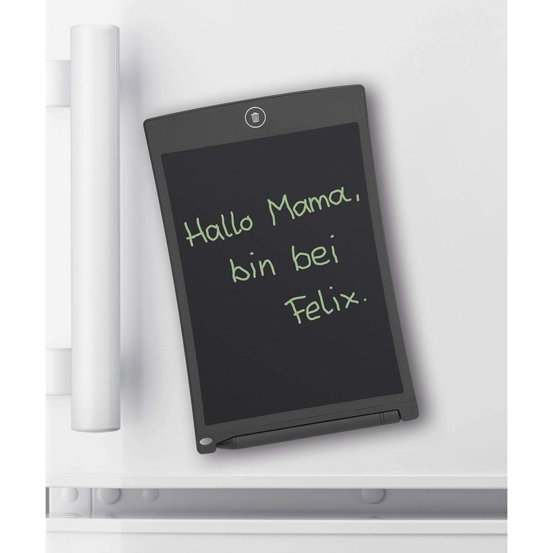 Wedo 66908501 LCD Schreib und Maltafel, mit Stift, Magnetstreifen, elektronische