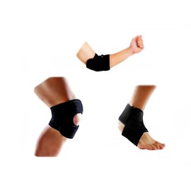 NICKSTON 1 Elbow Brace Strap, 1 Lightweight Knee Brace Strap, and 1 Ankle Strap (ST6) for Recovery, Support, and Injury Protection - 3pcs Set