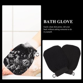 TOVINANNA 2pcs Exfoliating Bath Gloves Shower Gloves Body Brush for Arms Legs Gentle Massage Scrubbing Comfortable for Bathing