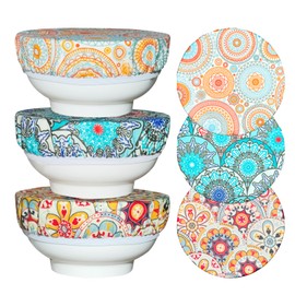 3 PCS Reusable Beeswax Bowl Lids - Beeswax Food Packaging - Eco friendly Beeswax Bowl Covers - Elastic Fabric Bowl Lids - Sustainable Food Storage Cotton Bread Lids for Leftover, Fruit, Salads