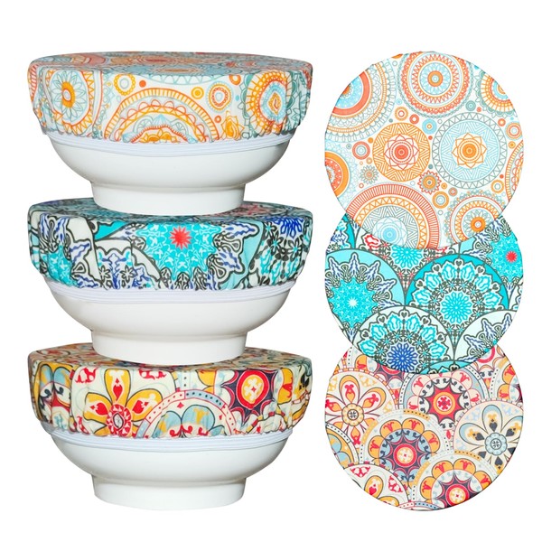 3 PCS Reusable Beeswax Bowl Lids - Beeswax Food Packaging