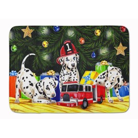 Caroline's Treasures AMB1316RUG Christmas Favorite Gift Dalmatian Machine Washable Memory Foam Mat, Bathroom Rug, Non-Slip Bath Mat, Durable Thick Washable Rugs for Kitchen, Bathroom Quick Dry, Decora