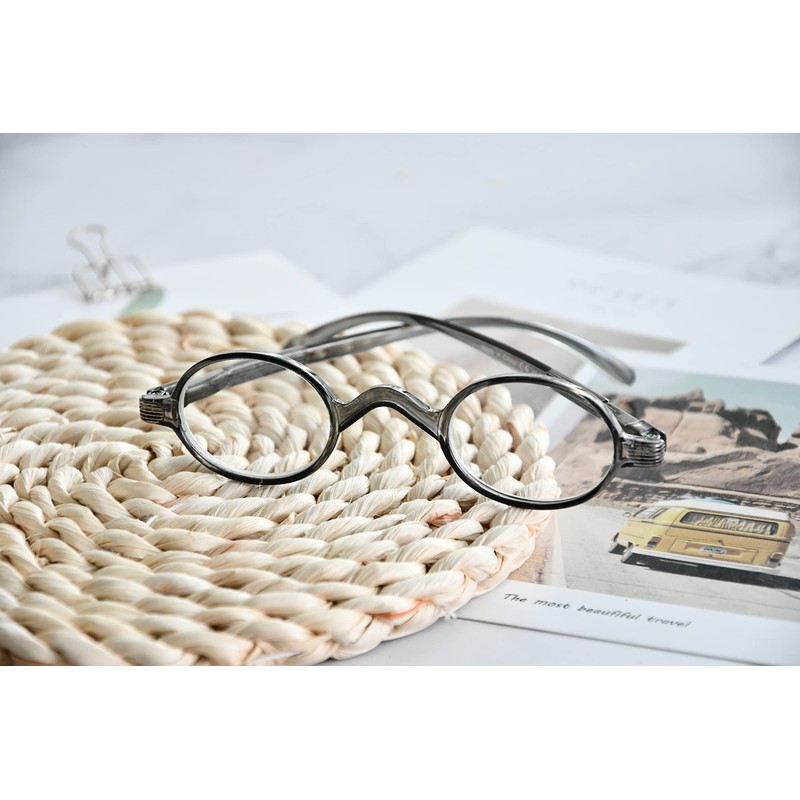 Eyekepper - Gafas de lectura pequeñas ovaladas redondas para hombre