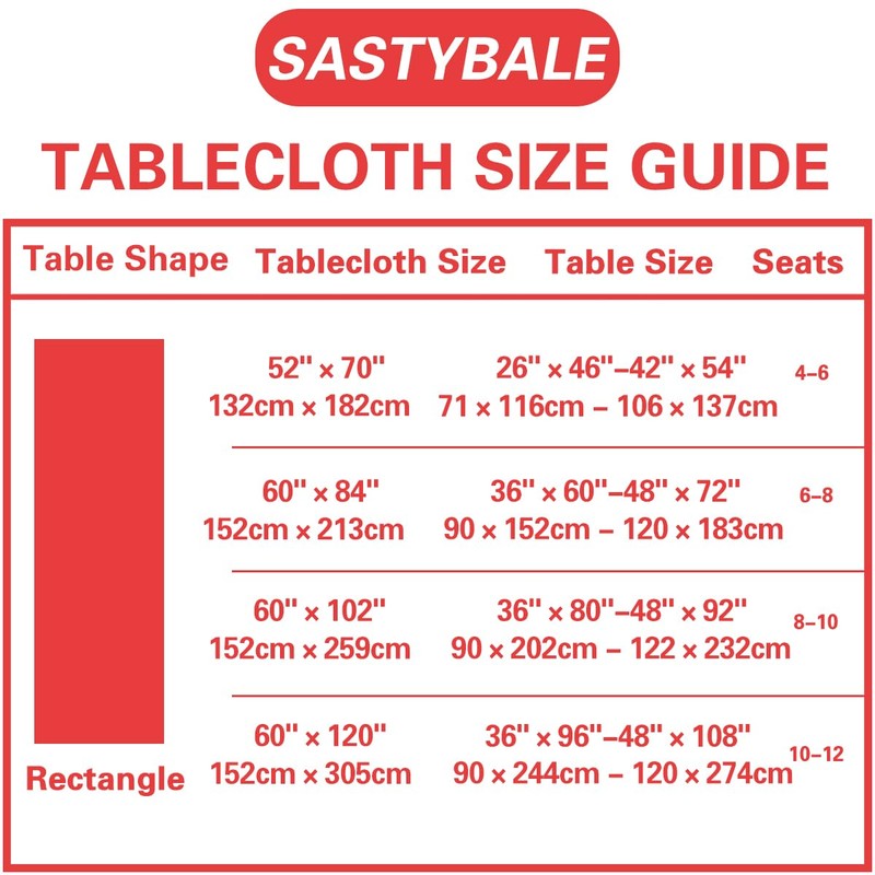 Vinyl Christmas Tablecloth with Flannel Backing Rectangle 60 x 120