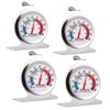 4-Pack Freezer Refrigerator Thermometer, Large Dial Fridge Thermometer Cooler Thermometer