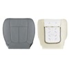 Gray Front Driver Side Bottom & Foam Cushion Replacement Leather
