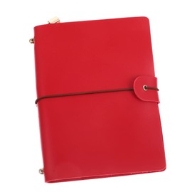 Tofficu Notebook Planner Leather Journal Book for Students Workers Daily Planning Beautiful Red Passport Style Paper