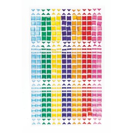 Baker Ross EF584 Bunte Selbstklebende Mosaik Steine Set - 375 Stück, Großpackung Kleine Bunte Aufkleber Steine für Kinder zum Basteln und Dekorieren, Sortiert