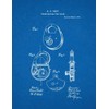 Combination Padlock Patent Print Blueprint (16" x 20") M11041