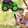 Green and Purple Monster Truck Pinata Car Pinata with Stick