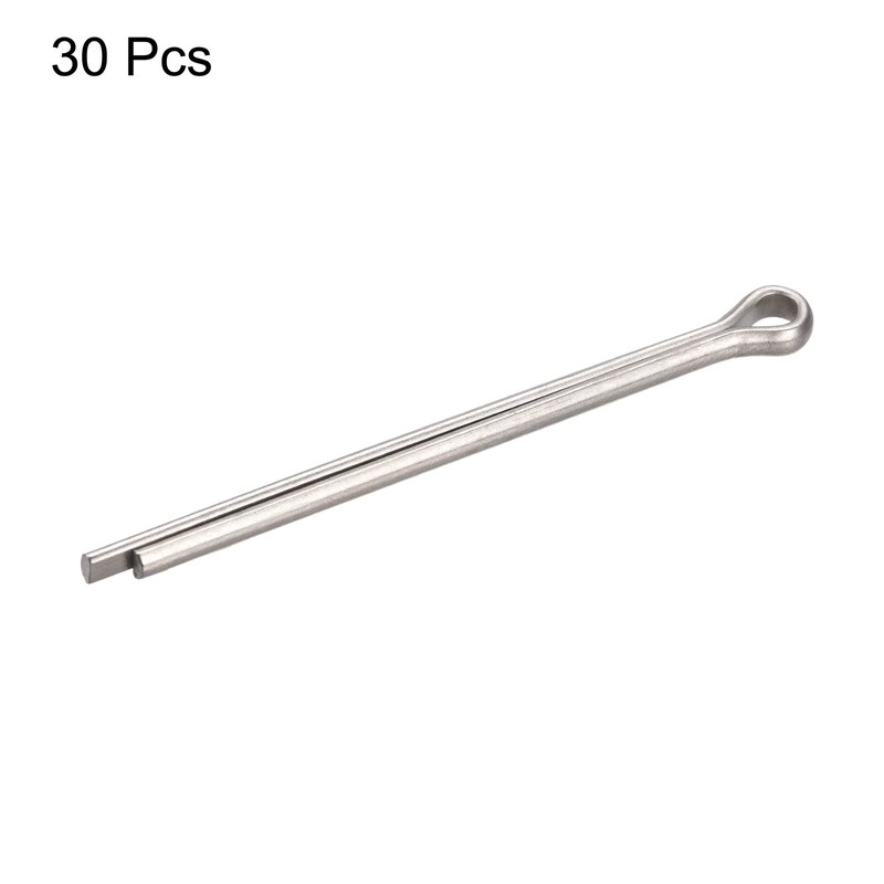 sourcing map Split Cotter Pin, 3mm x 60mm Stainless Steel