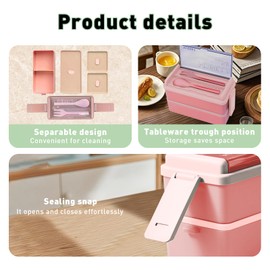 Gamexop 1.4L Beheizte Lunchbox Wiederaufladbare Selbstheizende Tragbare Elektrische Lunchbox für Arbeit Familie Camping Büro Auto Reisen Auf baustellen (Pink)