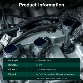 SCITOO Automotive Replacement Ignition Coil Pack for Edge 3.5 L for Edge 3.7 L for Explorer 3.5 L OE UF553 (1 PCS)